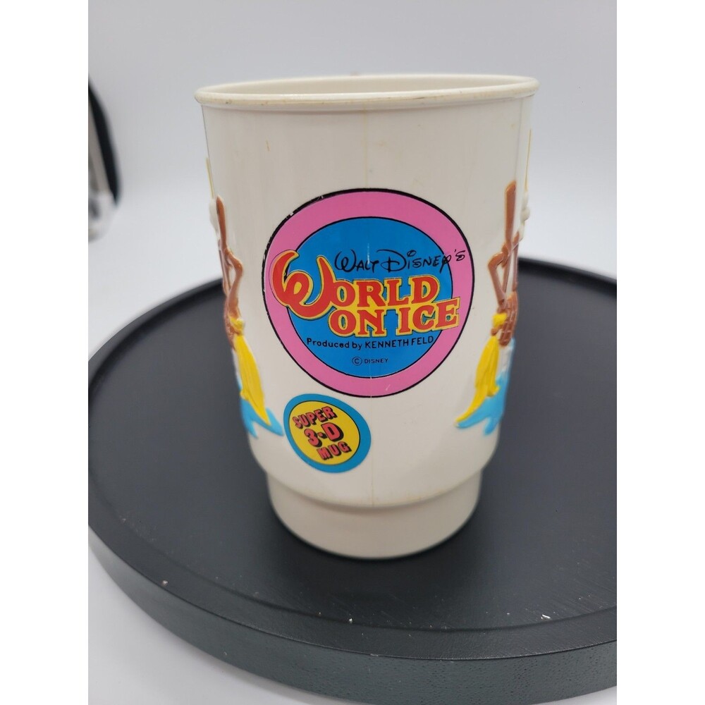 Vintage 1990 Walt Disney World On Ice Super 3-D Mickey Mouse Mug Sorcerer Wizard - Picture 3 of 11